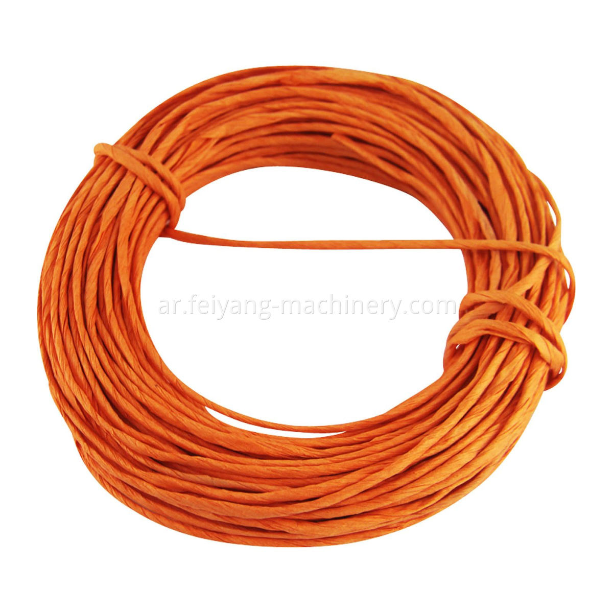 orange color twisted paper cord